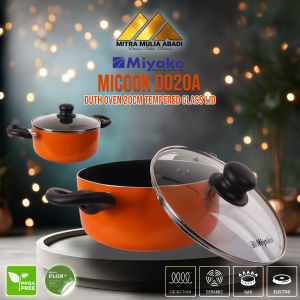 PANCI MIYAKO : DO20A DUTCH OVEN / PANCI TEFLON TUTUP KACA 20 CM DO 20 A