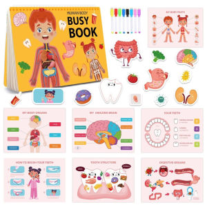 The Human Body Montessori Busy Books Educational Workbook Preschool Learning Toys