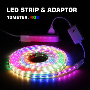 Lampu Strip Selang LED 2835 10meter/220V Outdoor RGB/LED Strip Warna-Warni