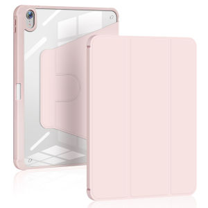 iPad 10th Gen Case 10.9 10th Generation Rotating Leather 360° Clear Cover with Pencil Holder Casing