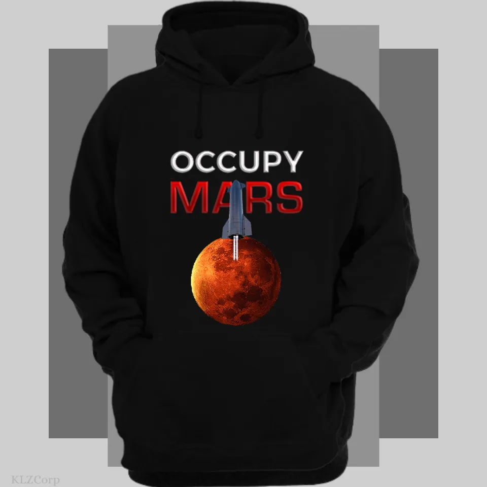 Occupy MARS SpaceX Hoodie Standard Sizes S 3XL Unisex Customized