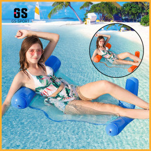 Inflatable Water Hammock Floating Bed Lounge Chair Drifter Swimming Pool Beach Sun Bathing Floating Leisure Bed