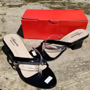 High Heels ACEROLA Sandal Wanita Hak Tinggi 7 cm Pum Heels Tali Permata Gliter