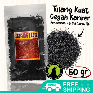 SEMPATI Black Sesame Seed Biji Wijen Hitam Premium Organic Pilihan Pakan Makanan Burung Lovebird Kenari Parkit Finch Paruh Bengkok SSMRF