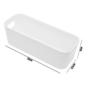 Polocat Hộp đựng đồ để bàn hình chữ nhật đa năng/Giỏ lưu trữ đường dữ liệu/mỹ phẩm văn phòng phẩm sắp xếp các loại sách đựng đồ lặt vặt vớ đồ lót Hộp phân loại