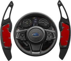 CKE Compatible with Subaru Forester Outback XV Crosstrek Impreza Legacy Ascent WRX BRZ Scion FR-S GT86 Accessories Car Paddle Shifter Extension Shift Paddle Cover Trims -Red