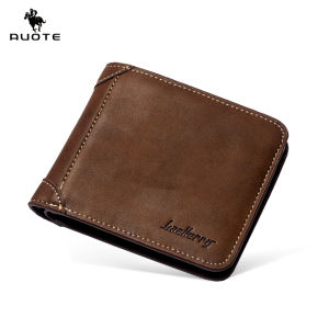 AUOTE Men Wallets Retro PU Short Wallet Business Wallets Coin Bag Zipper Clutch Wallets Multi-Card Position Wallets Nubuck Leather Wallet Travel Purses Coin Pouch ID Credit Cards Holders
