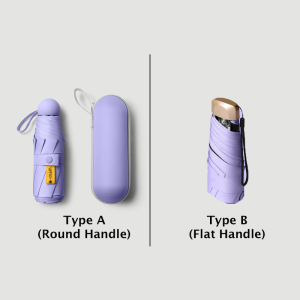 (SG) CASADISE Mini UV Umbrella Automatic Pocket Capsule Size Anti-UV UPF 50+ Protection with Extended Coverage