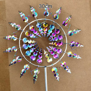 Sunflower Rotating Outdoor Wind Sculpture Metal Outdoor Wind Power Rotating Large Windmill Colorful windmill