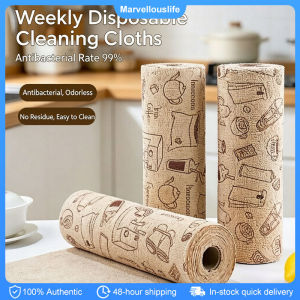 20pcs/Roll Disposable Cleaning Cloth Strong Absorbent Kitchen Rag Oil-proof Non-stick Dish Towel Reusable Cleaning Wipes