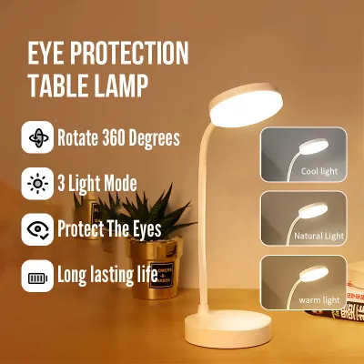 Lampu Meja Lampu Belajar Jepit USB LED Portable Charge Touch Screen Adjustable 7000K
