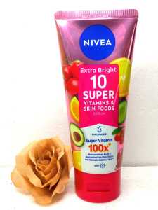 NIVEA Body Serum Skinfood Extra Bright Care Protect 180ml Mencerahkan Kulit Badan Dalam 7 Hari