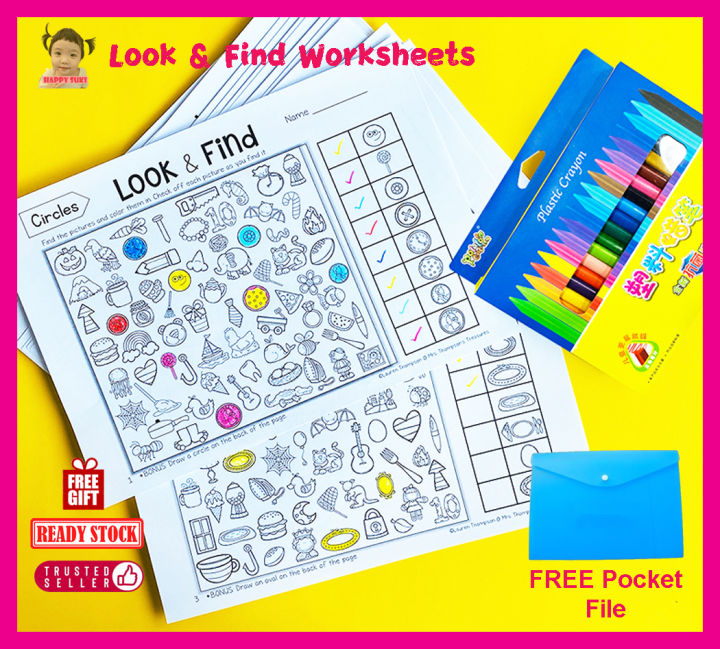 [SUKI] Children Look and Find Worksheet / Kids Kindergarten Preschool ...