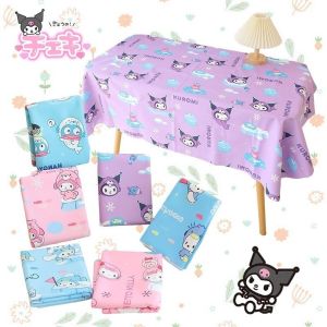 Ready Stock Sanrio Table Cover Table Cloth Birthday Cartoon Plastic Table Cloth Cinnamoroll Kuromi Anime My Melody Birthday Party Disposable