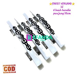 paket 4buah tarikan gagang pegangan pintu rumah minimalis panjang 33cm bahan stainless steel