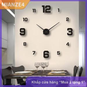 [COD] MIANZE4 Tự làm đồng hồ treo tường cho văn phòng nhà không khung hiện đại 3D Đồng hồ treo tường Gương dán phòng khách sạn Thiết kế trường trang trí