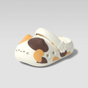 New Kawaii Calico Cat Clogs for Adult Women Comfy Odorless EVA Slippers Home Kitty Paw Summer Mules Sandals Woman Slides Shoes2026