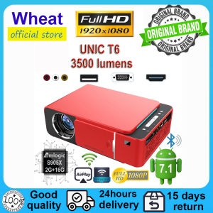 UNIC T6 PRO Projector Portable Home Cinema Android projector with bluetooth 4.2 AV VGA for TV Neflix Youtube Google w6s Android