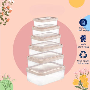 Bộ hộp đựng thực phẩm tủ lạnh combo hộp nhựa đựng thực phẩm INOCHI tiêu chuẩn Nhật Bản-Happy Home 4U