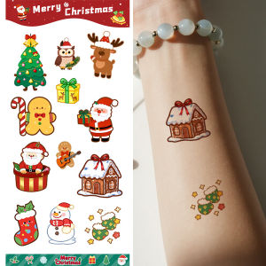 Christmas Wonderland Christmas Colorful Tattoo Stickers Cute Small Patterns Atmosphere High-Value High-End Stickers