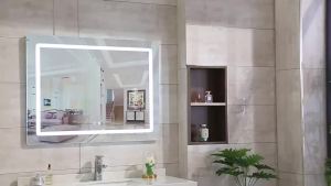 IGDL Bathroom Mirror smart mirror bathroom with LED light smart defogging luminous mirror touch screen influencer wall-mounted customization