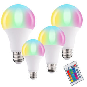 VIVOLILV New RGB Light Color Changing LED Bulb E27 RGBW 16 Colors Dimmable with Remote Control 220V for Party Bedroom Decoration