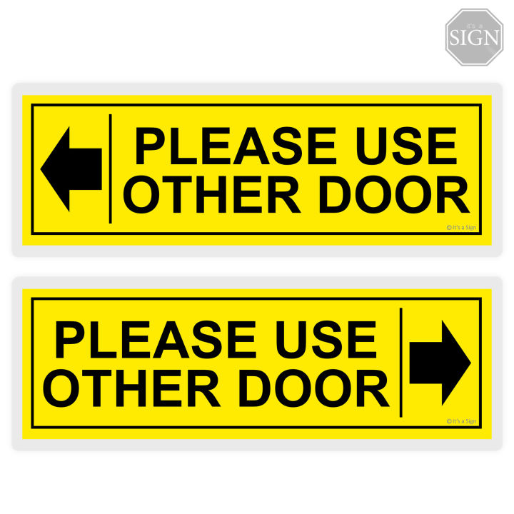 Use Other Door - Laminated Signage - 4 x 11 inches | Lazada PH