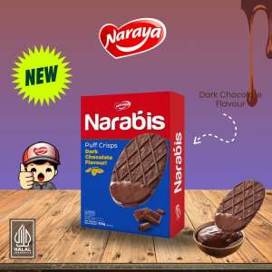 Camilan Makanan Ringan Snack Narabis Puff Crips 63 Gr Varian Dark Chocolate Coconut Latte Butter