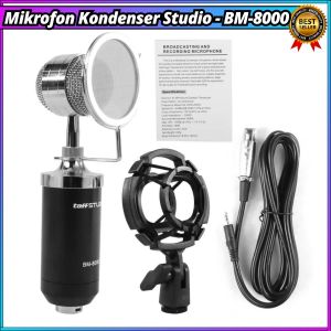 COD TaffSTUDIO Mikrofon Kondenser Studio Mic XLR with Shock Proof Mount - BM-8000 / mikrofon youtuber vlog suara jernih menarik keren klasik tren viral konten karaoke rekaman podcast paling di cari menangkap suara bising live streaming anti getar terbaik
