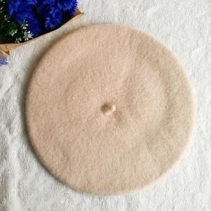 Kids Girl Pumpkin Cap Winter Children Warm Wool Hats Solid Color Felt Berets Cap Artist Beanie Hat