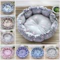 HEAVEN Plush Winter Cat Kennel Soft Cloth Cat Soft Bed Practical Warm Cat Pumpkin Nest Kitten. 