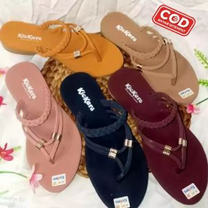 sandal wanita terbaru sandal jepit kepang cocok buat jalan santai kondangan dan acara dll knr 03