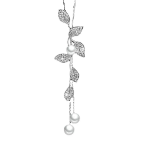 Eye Catching Pendant Necklace Fashion Chain Necklace Leaf Pendant Necklace Neck for Music Festivals and Party