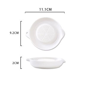 Porcelain Grater Plate MultipurposeAdvanced Ceramic Ginger Grater for Garlic Onion Cheese Essenti