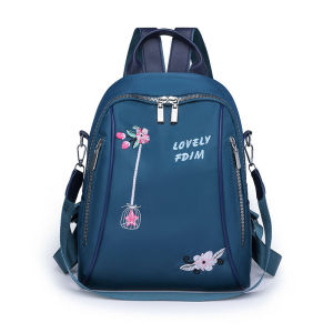 IELGY Backpack High-End Feel Large-Capacity Embroidered Travel Backpack Fashionable All-Match Ny