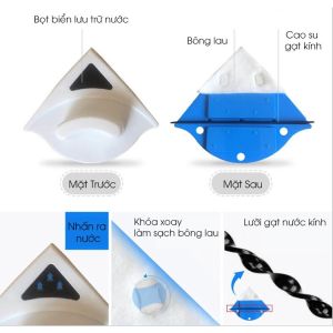 Bộ Lau Kính Nam Châm 2 Mặt