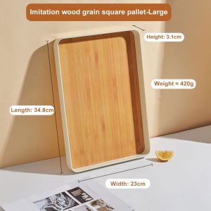 Tray Tatakan Persegi Panjang Serbaguna Nampan Estetik Tray Jati Belanda Rectangle Tatakan Dapur Tatakan Estetik Nampan Teh Piring Buah Piring Rumah Tangga Lmitasi Nampan Penyimpanan Biji-bijian Kayu