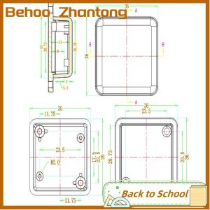 Behoo 36x36x15mm High Quality Small Plastic Electronics Enclosure For PCB Design Electrical Plastic Case DIY Wall Mounted Junction Box