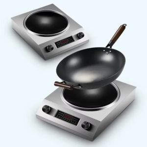 HELUVK Stainless Steel Induction cooker Concave 3500W Induction Cooktop Generic High Power Electric Stove Stir-fry