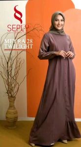Gamis Terbaru 2021 Seply Meyra 28 - Twilight Mauve /Navy Cod