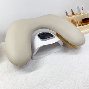 KINTHAZER Wooden Base Nail Arm Rest Cushion Space-saving U-shaped Nail Art Stand Professional Tilt Design Manicure Hand Pillow Nail Art Tool