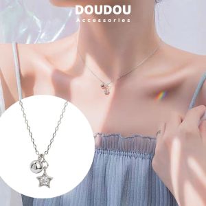Dây chuyền ngọc nhân tạo Doudou Vòng cổ choker đính đá dáng ngắn dây chuyền đính đá đi tiệc sang chảnh thời trang XL010