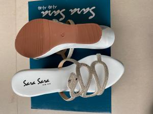 Sandal Wedges ALANA Multicolor Hak Tinggi 9cm Motif Polos Tumit Rendah Wanita Terbaru