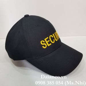 Nón kết màu đen thêu logo SECURITY kiểu dáng đẹp- Hình thật