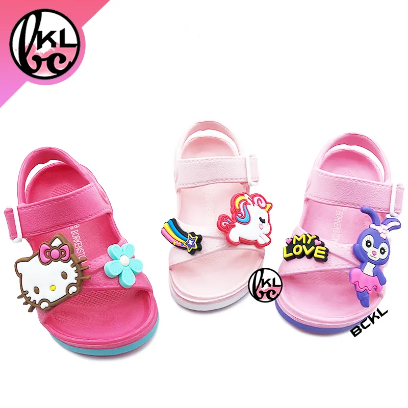 BCKL 】Baby & Kids Cartoon Hook & Loop Sandals, New EVA Truck Pony Shoes  Slippers Twins, Selipar Kasut Budak 19-24