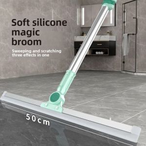 3 in 1 Ground Mop Broom Scraping Floor Cleaning Tools Silicone Magic Broom Bathroom Sweeping Artifact Household Mop