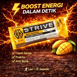 STRIVE Energy Gel Mangga sachet 24g Energi Olahraga Lari Sepeda Triathlon Hiking
