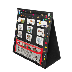 Daily Schedule Pocket Charts Daily Routine Pocket Chart with 63 Cards Classroom Pocket Chart for Speech and Language