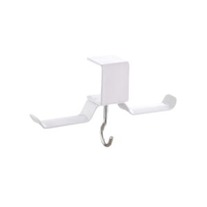 Adjustable Desk Edge Hook No Drill Punch-free Headset Desk Hanger Durable Double Hook Table Side Backpack Rack Office
