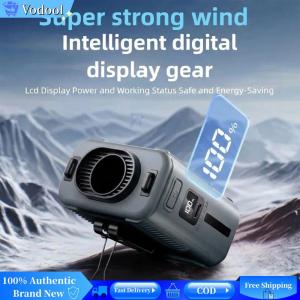 [Vodool Brand Center] Belt Fans with Lighting & Power Bank Wearable Waist Clip Fan for Outdoor Sports